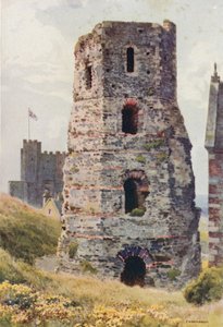 Roman Pharos, Dover kastély (színes litho) alkotó: Ernest William Haslehust