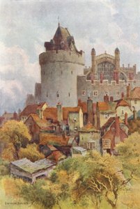 The Curfew Tower (színes litho) alkotó: Ernest William Haslehust