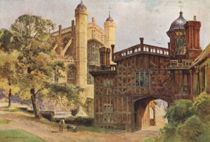 A patkókolostor és a Szent György-kápolna (színes litó) alkotó: Ernest William Haslehust