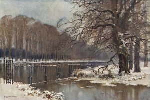Hosszú víz télen (színes litó) alkotó: Ernest William Haslehust