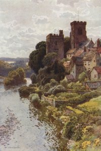 Tanfield óvilági faluja (színes litó) alkotó: Ernest William Haslehust