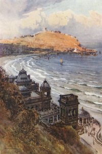 The Spa and South Bay (színes litho) alkotó: Ernest William Haslehust
