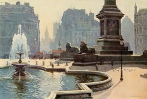 Trafalgar tér (színes litó) alkotó: Ernest William Haslehust