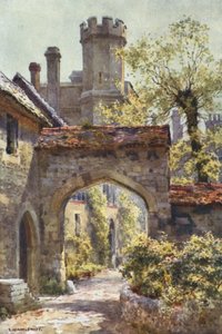 Winchester College: The Outer Gateway from "Arcadia" (színes litho) alkotó: Ernest William Haslehust