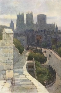 York a városfalakról (színes litó) alkotó: Ernest William Haslehust