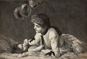 Soha senki nem fog úgy szeretni titeket, mint én, anya és gyermeke Ernesto Mancastroppa metszete Raffaele Faccioli festményéből, a L