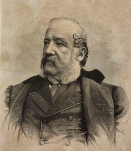 Gerolamo Induno (1825-1890) olasz festő portréja, Ernesto Mancastropa metszete Guigoni és Bossi fényképéből, L