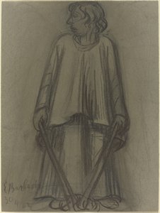 Álló alak kialudt fáklyákkal alkotó: Ernst Barlach