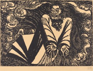 Az első nap, 1920. alkotó: Ernst Barlach