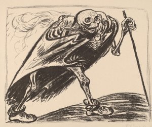 Vándor halál, 1923. alkotó: Ernst Barlach