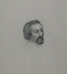 Heinrich Heine költő portréja 1797-1856, 1851 alkotó: Ernst Benedikt Kietz