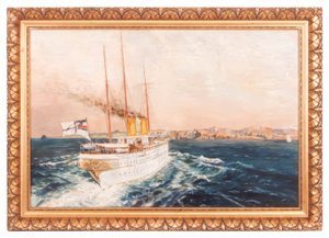 A császári jacht SMS Hohenzollern Norvégia partjainál