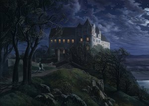 Scharfenberg kastély éjjel. 1827