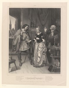 A férfi megkéri egy nő kezét Goldschmied Töchterleinje (cím a tárgyon) The Goldsmith