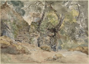 A Villa Chigi parkjából, Aricciában alkotó: Ernst Fries