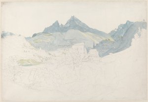 Berchtesgaden a Watzmann-csúccsal a távolban alkotó: Ernst Fries