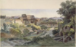A Forum Romanum látképe a Colosseummal a Laterán felé alkotó: Ernst Fries