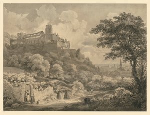 Heidelberg. Kilátás a kastélyra alkotó: Ernst Fries