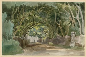 Motív a római Villa Borghese parkjából alkotó: Ernst Fries