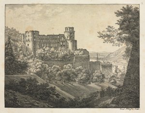 Hat kilátás a heidelbergi kastélyra: északkelet felé