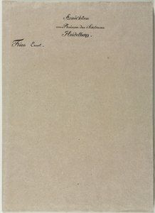 A heidelbergi kastély hat képe: Wrapper, 1820. alkotó: Ernst Fries