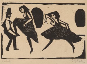 Akrobatikus tánc, 1911. alkotó: Ernst Ludwig Kirchner