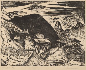 Alpesi legelő, 1918. alkotó: Ernst Ludwig Kirchner