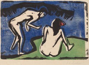 Fürdő pár, 1910. alkotó: Ernst Ludwig Kirchner