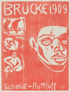 A Brucke Művészcsoport Negyedik Évkönyvének borítója, 1909. alkotó: Ernst Ludwig Kirchner