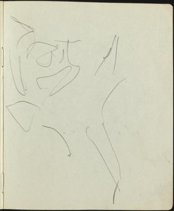 Táncosok és előadók oldala egy vázlatfüzetből, c. 1911. alkotó: Ernst Ludwig Kirchner