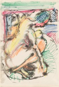 Erna kádban fürdő, 19131914. alkotó: Ernst Ludwig Kirchner