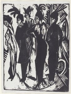 Öt nő az utcán, 1914. alkotó: Ernst Ludwig Kirchner
