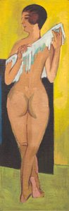 Aktfigura [hátra], 1907. alkotó: Ernst Ludwig Kirchner