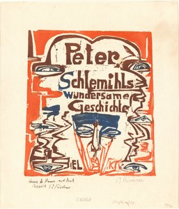 Peter Schlemihl csodálatos történetének címlapja, 1915. alkotó: Ernst Ludwig Kirchner