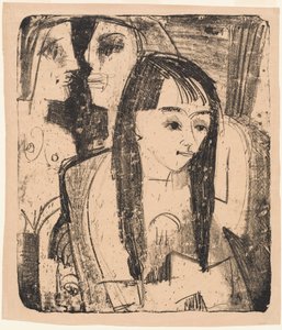 Egy lány portréja, 1921. alkotó: Ernst Ludwig Kirchner