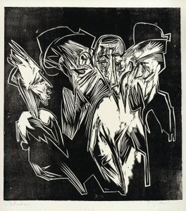 Absalom és tanácsadói alkotó: Ernst Ludwig Kirchner