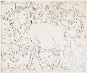 Alpesi jelenet alkotó: Ernst Ludwig Kirchner