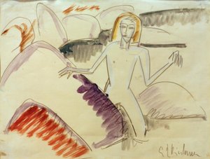 Fürdőzők kövön alkotó: Ernst Ludwig Kirchner