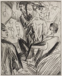 Szakálltánc alkotó: Ernst Ludwig Kirchner