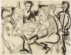 Paraszti család az asztalnál alkotó: Ernst Ludwig Kirchner