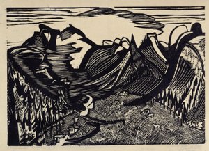 Hegyi táj alppal alkotó: Ernst Ludwig Kirchner