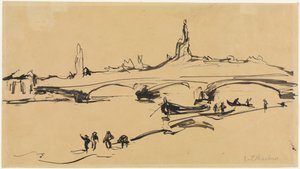 Kilátás Drezdára alkotó: Ernst Ludwig Kirchner