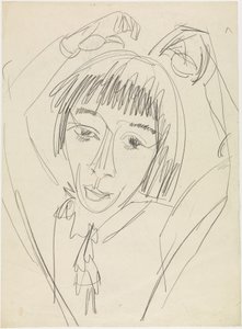Gerda mellkép, felemelt karokkal alkotó: Ernst Ludwig Kirchner