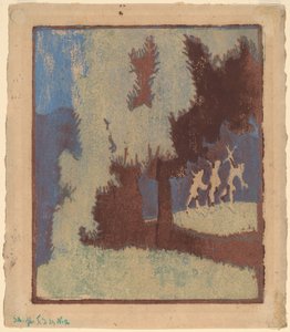 Gesztenyefák holdfényben alkotó: Ernst Ludwig Kirchner