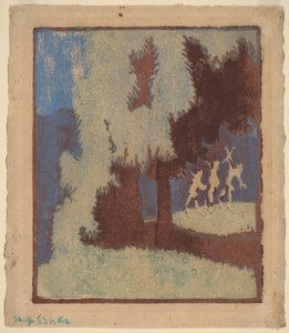 Gesztenyefák holdfényben alkotó: Ernst Ludwig Kirchner