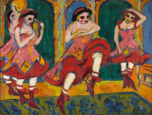 Csárdás-táncosok alkotó: Ernst Ludwig Kirchner