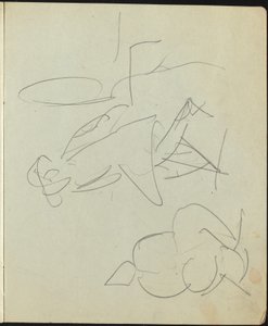 Táncosok és előadók (Oldal egy vázlatfüzetből) alkotó: Ernst Ludwig Kirchner