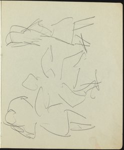 Táncosok és előadók (Oldal egy vázlatfüzetből) alkotó: Ernst Ludwig Kirchner