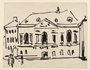 A Kurlandi-palota a drezdai Zeughausplatzon alkotó: Ernst Ludwig Kirchner