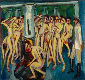 A katonák tüzérei, 1915. alkotó: Ernst Ludwig Kirchner